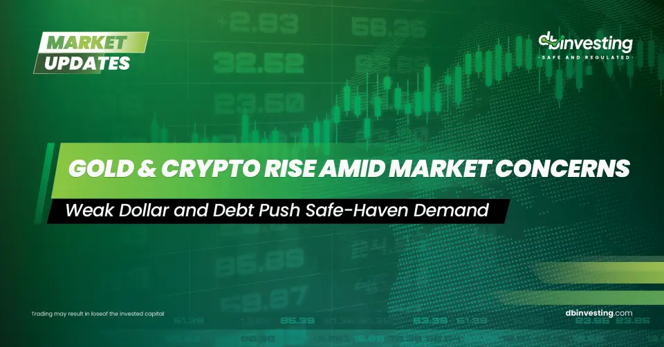Market Tensions Drive Gold and Crypto Higher Amid Dollar Weakness